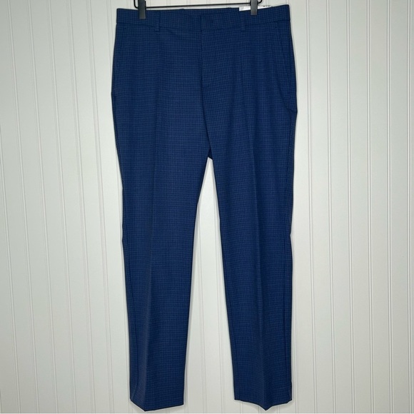 Tommy Hilfiger Men's Blue Plaid Pants The Flex Waist 34